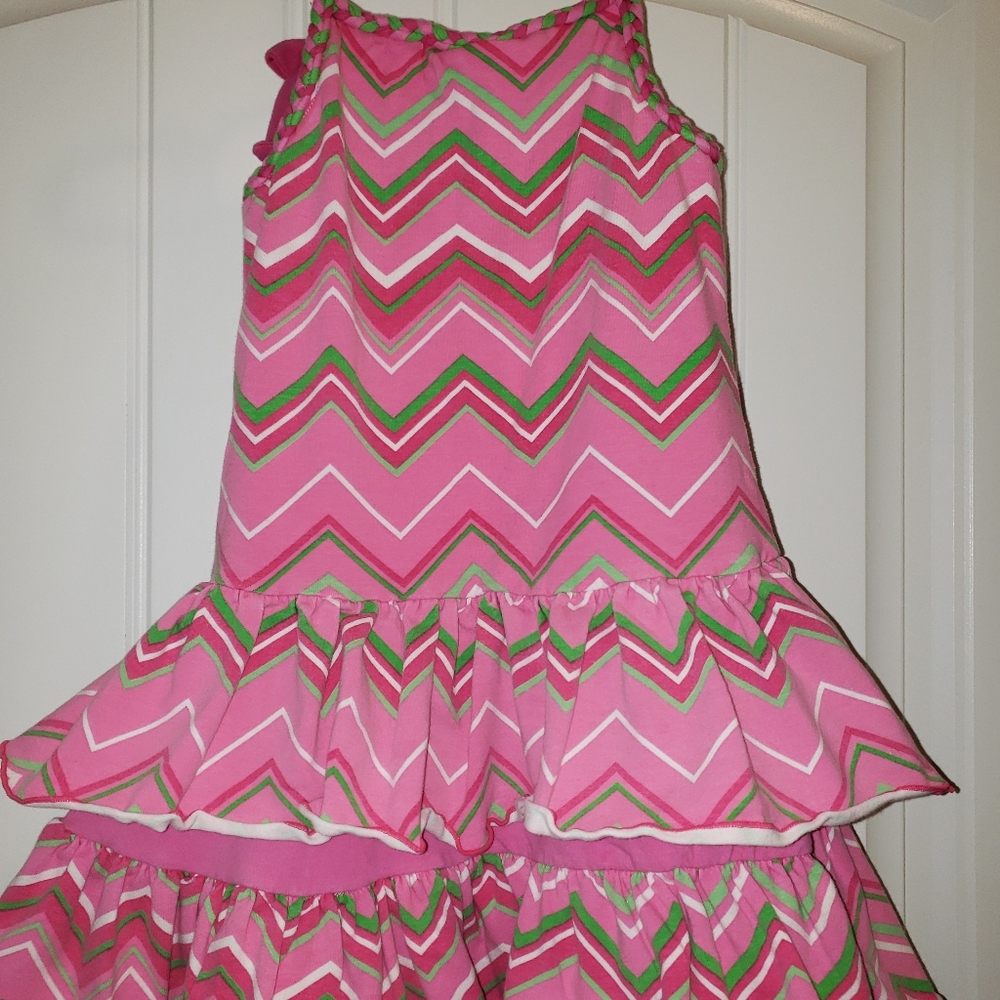 Bonnie Jean Pink and green dress size 6 - Picture 2 of 4